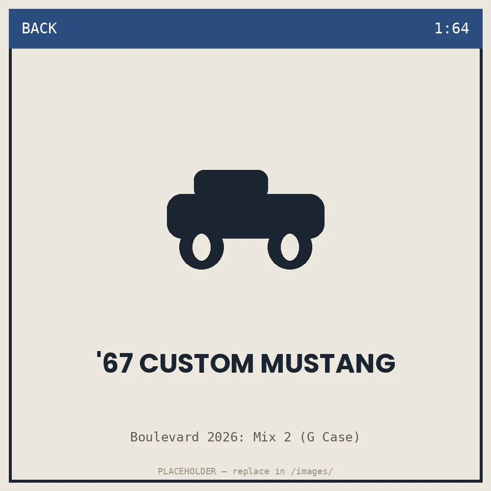 '67 Custom Mustang - back view