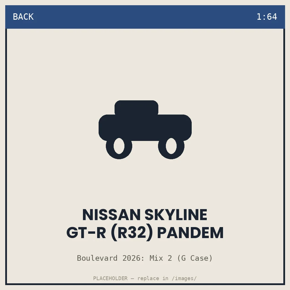 Nissan Skyline GT-R (R32) Pandem - back view
