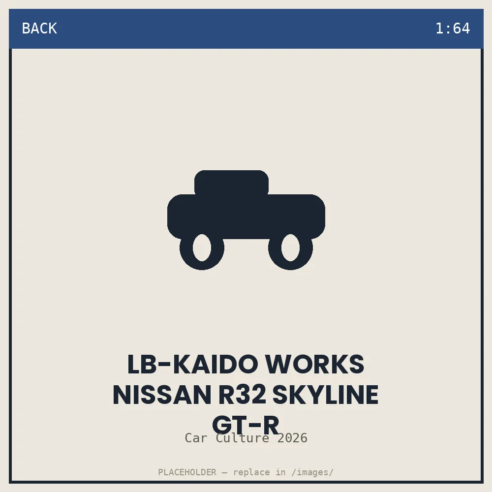 LB-Kaido Works Nissan R32 Skyline GT-R - back view