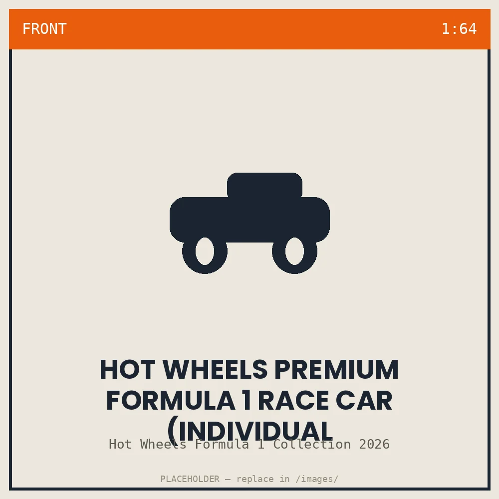 Hot Wheels Premium Formula 1 Race Car (individual team/driver editions) - front view