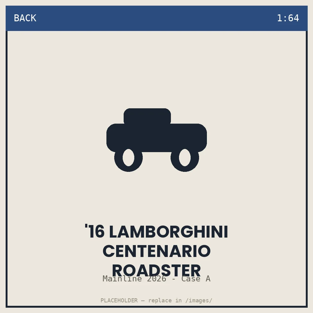 '16 Lamborghini Centenario Roadster - back view
