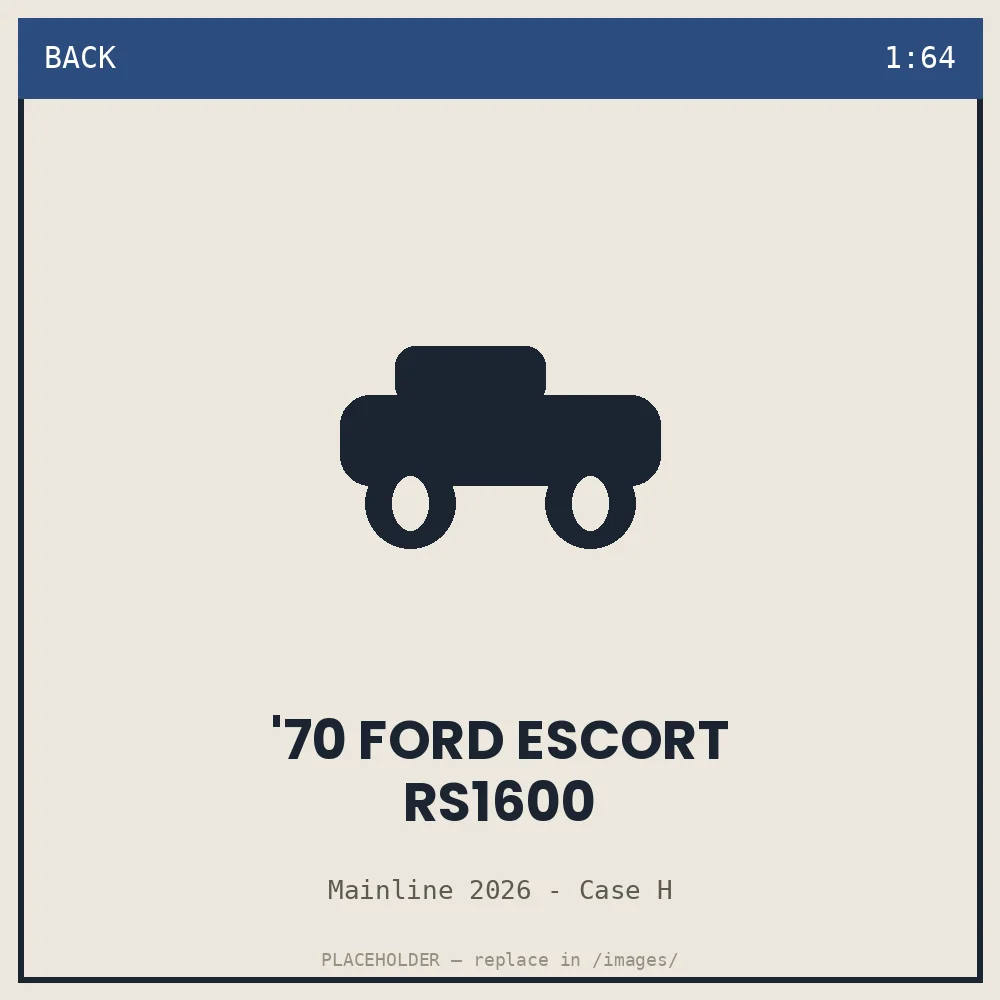 '70 Ford Escort RS1600 - back view
