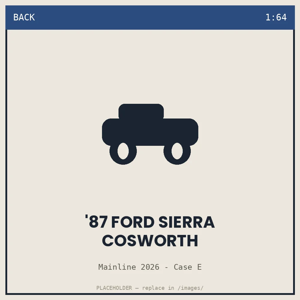 '87 Ford Sierra Cosworth - back view
