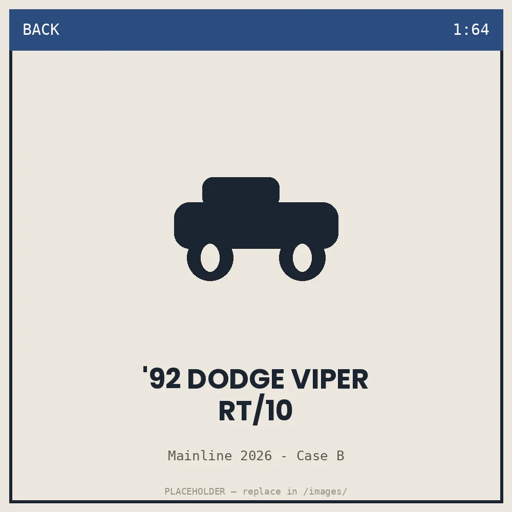 '92 Dodge Viper RT/10 - back view