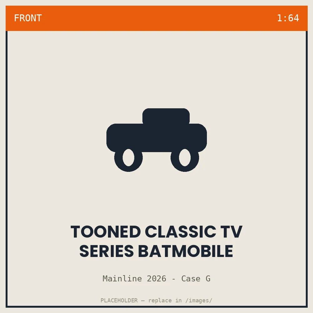 Tooned Classic TV Series Batmobile - front view