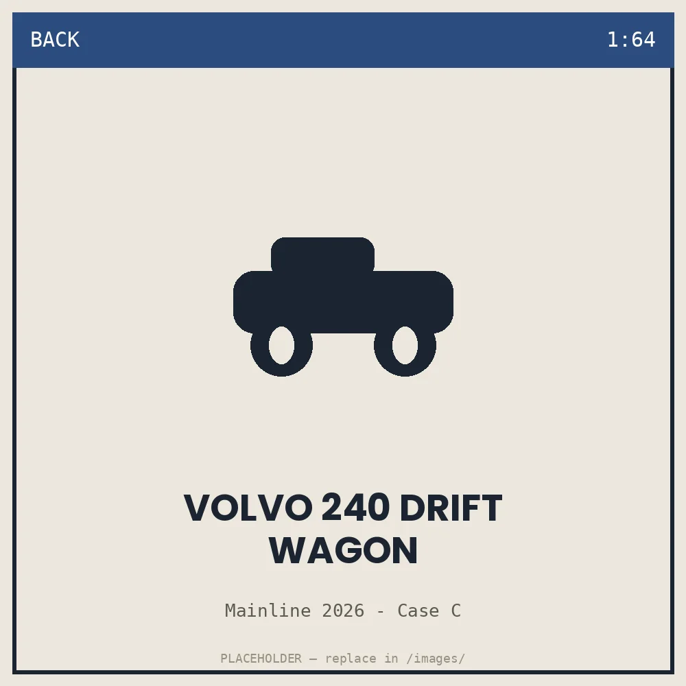 Volvo 240 Drift Wagon - back view